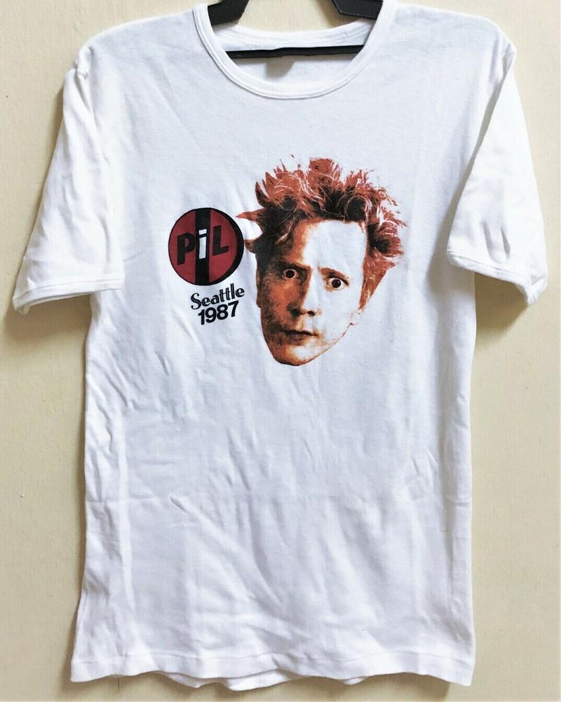 

1987 PUBLIC IMAGE LIMITED TOUR CONCERT Shirt White Unisex T-Shirt XL