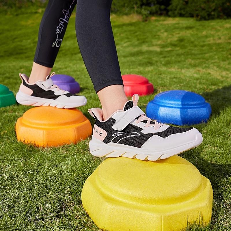 (GS) ANTA Running Series Sneakers 'Black White Pink' Kids' A22435567-7