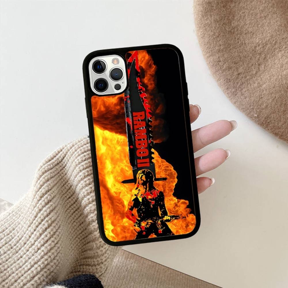1pc Movie Rambo First Blood Phone Case For IPhone 17 16 15 14 13 Plus 12 11 Pro Max PC+TPU Cases Back Cover