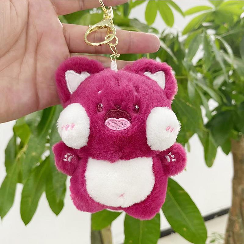 Plush Lovable Mini Cat Hanging Doll Keychain Perfect Companion For Bags And Key Accessories