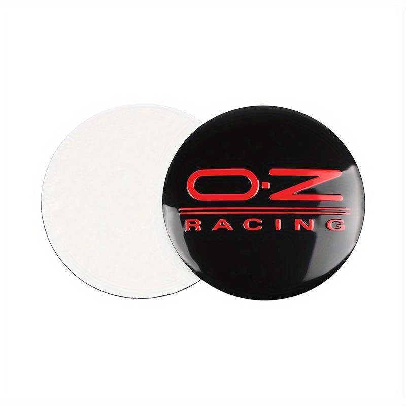 Set di 4 Adesivi Tappo Centrale Mozzo Ruota Auto Emblema OZ da 56 mm Adatti per Adesivi Emblema 3D OZ Racing Decorazione Styling Automobilistico