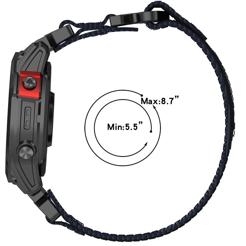 Bracelet de montre intelligent QuickFit 22mm 26mm en nylon tactique pour Garmin Fenix 7X 7 7S 6X 6 Pro 6S 5 5X Plus Enduro 2