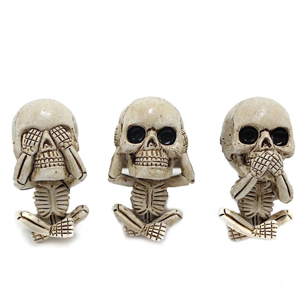 3Pcs/Set Skull Car Air Freshener Clip Creative Automobile Perfume Diffuser with Replaceable Fragrance Plug-Ins Car Decorations