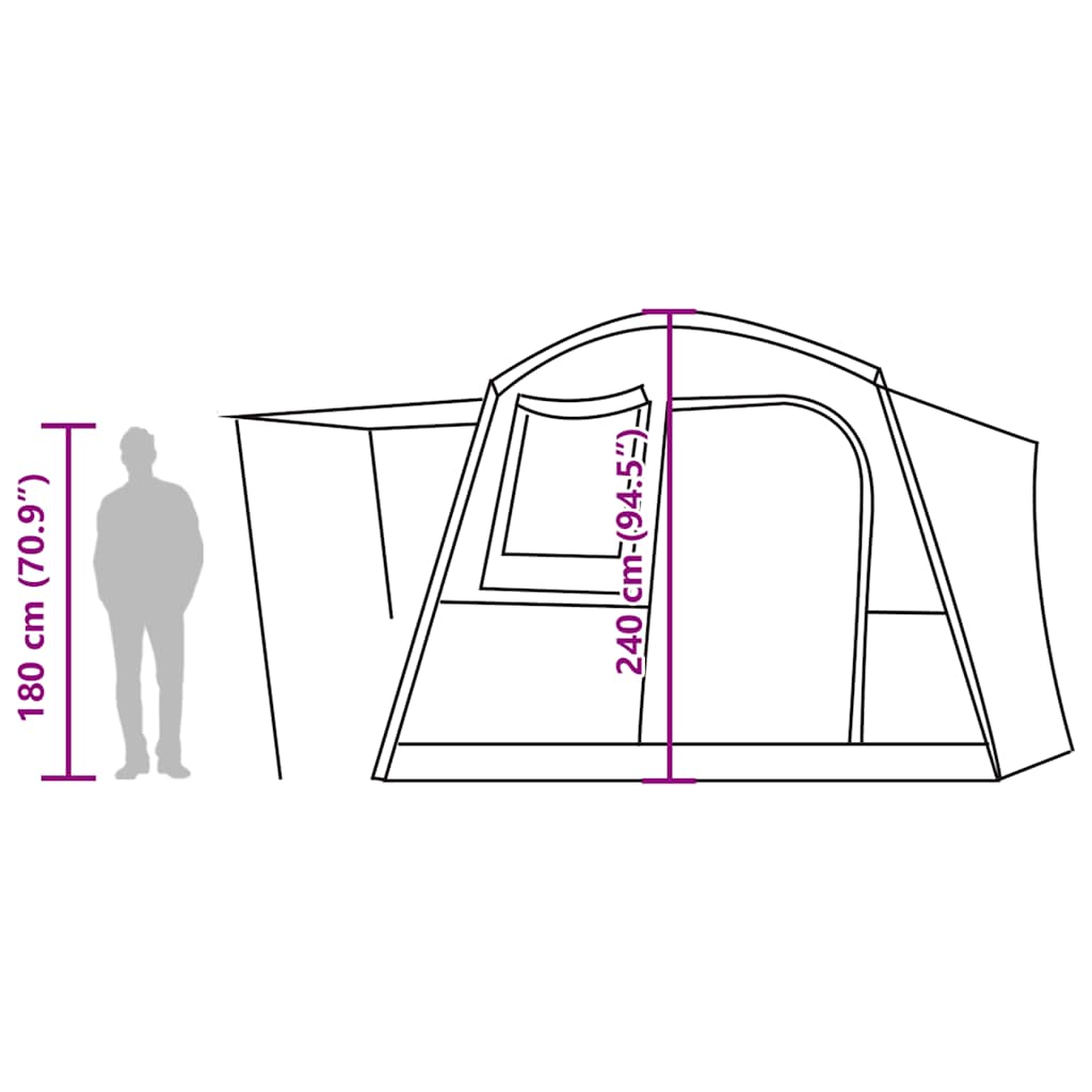 Car Tent for 4 Persons Green Waterproof