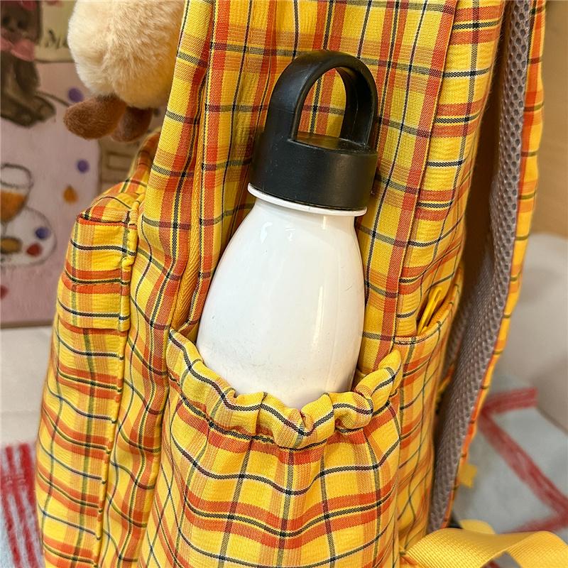 Plaid Schoolbag Women's Lightweight Backpack