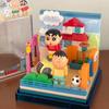 Ungiftige Kastenbausteine Crayon Shin Chan Anime Chorkammer Montagespielzeug Puppenhaus Kindergarten Puzzle Modell Ornament Geschenk