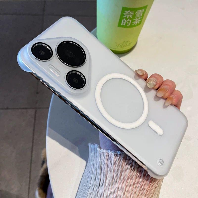 Ultra Thin Hard PC Matte Frameless For Magsafe Case for Huawei Pura 80 70 Ultra Pura 80 70 Pro Plus Bumper Wireless Charge Cover