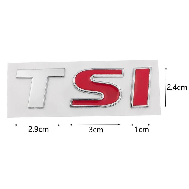 3D Metal Red TSI Logo Emblem Car Styling Badge Sticker Decal for VW Volkswagen Tiguan Polo Golf 4 5 6 MK6 Passat B5 B6 Zd1