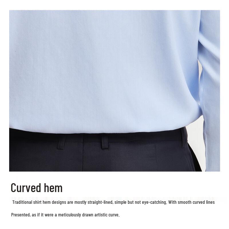Zhuangji Men's DP Non-Iron 100% Cotton Long-Sleeve Business Shirt