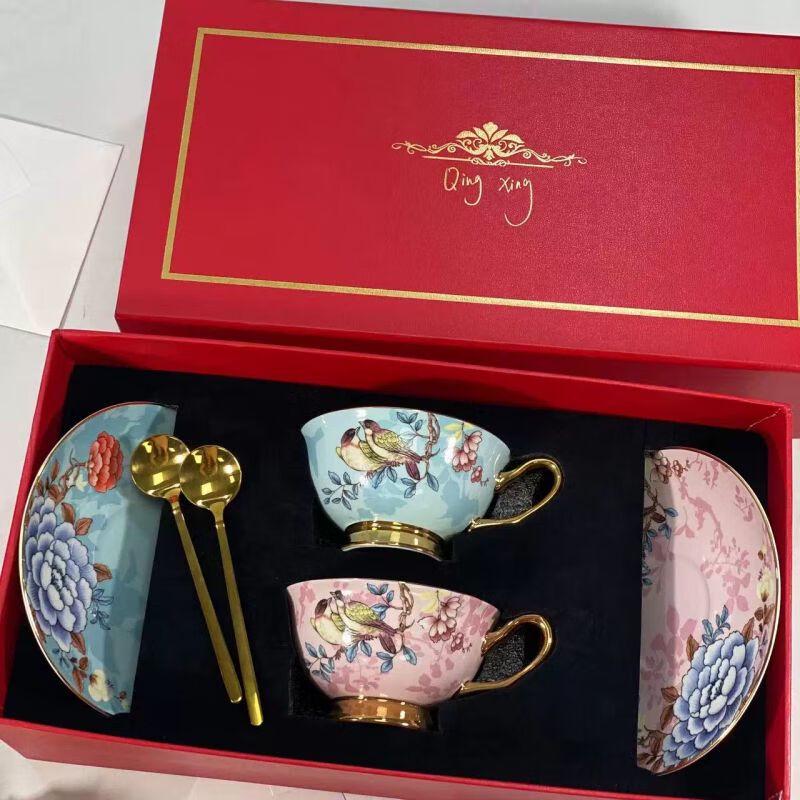 TXRMDX Bone China Coffee & Tea Gift Set