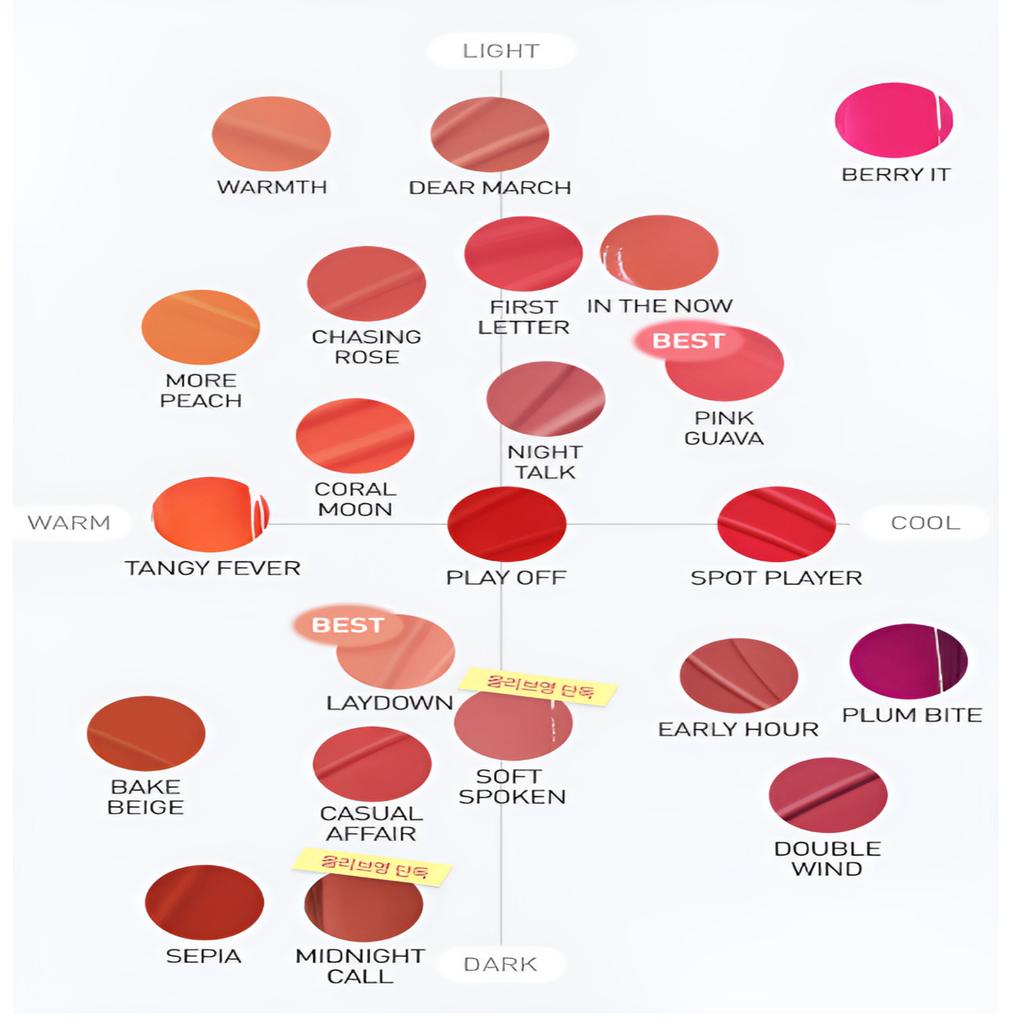 3CE Blur Water Tint (4.6g) - 20 Colors