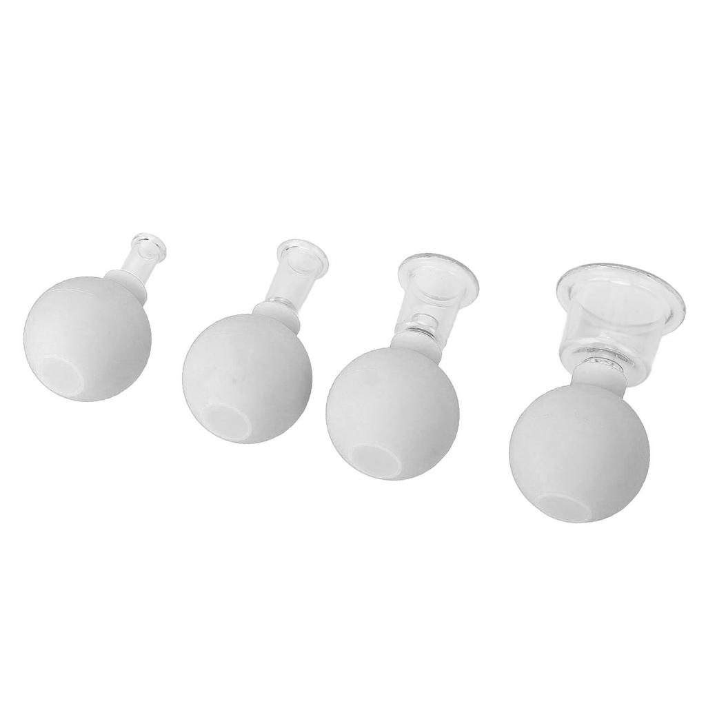 Vacuum Cupping Kit Remove Dampness Massage Broken Resistant Improve Blood Circulation Cupping Set White