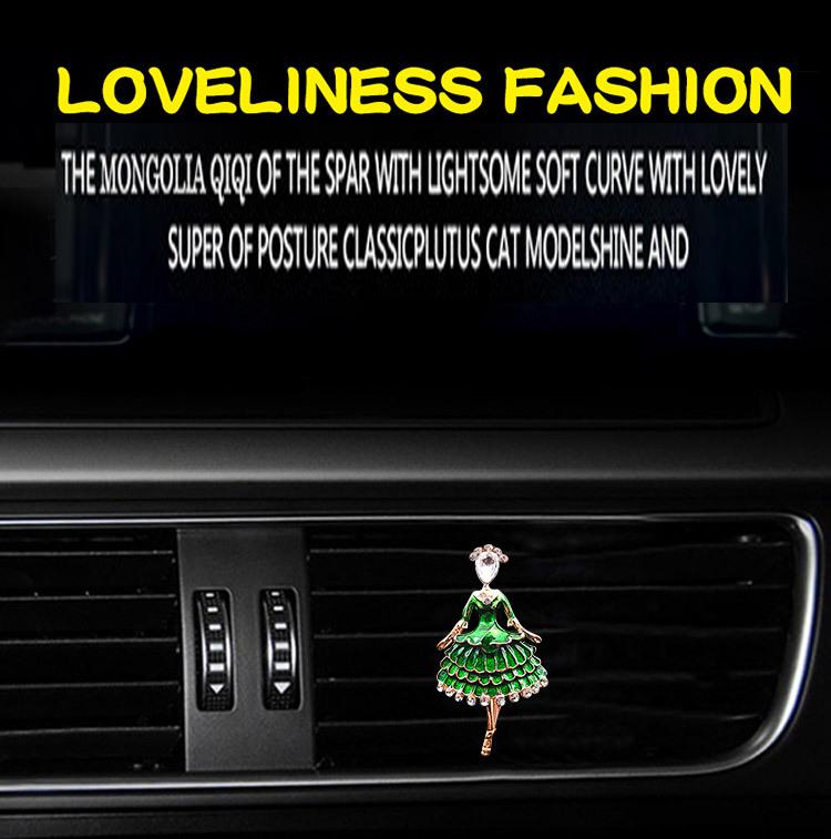 Dancing Girl Style Car Air Freshener Perfume Bottle Diffuser In the Car Auto Air Conditioner Outlet Vent Air Perfume Clip