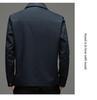 100% Cotton Men's Fashion Lapel Jacket - Perfect for Spring/Autumn Business Wear for Middle-Aged Leaders