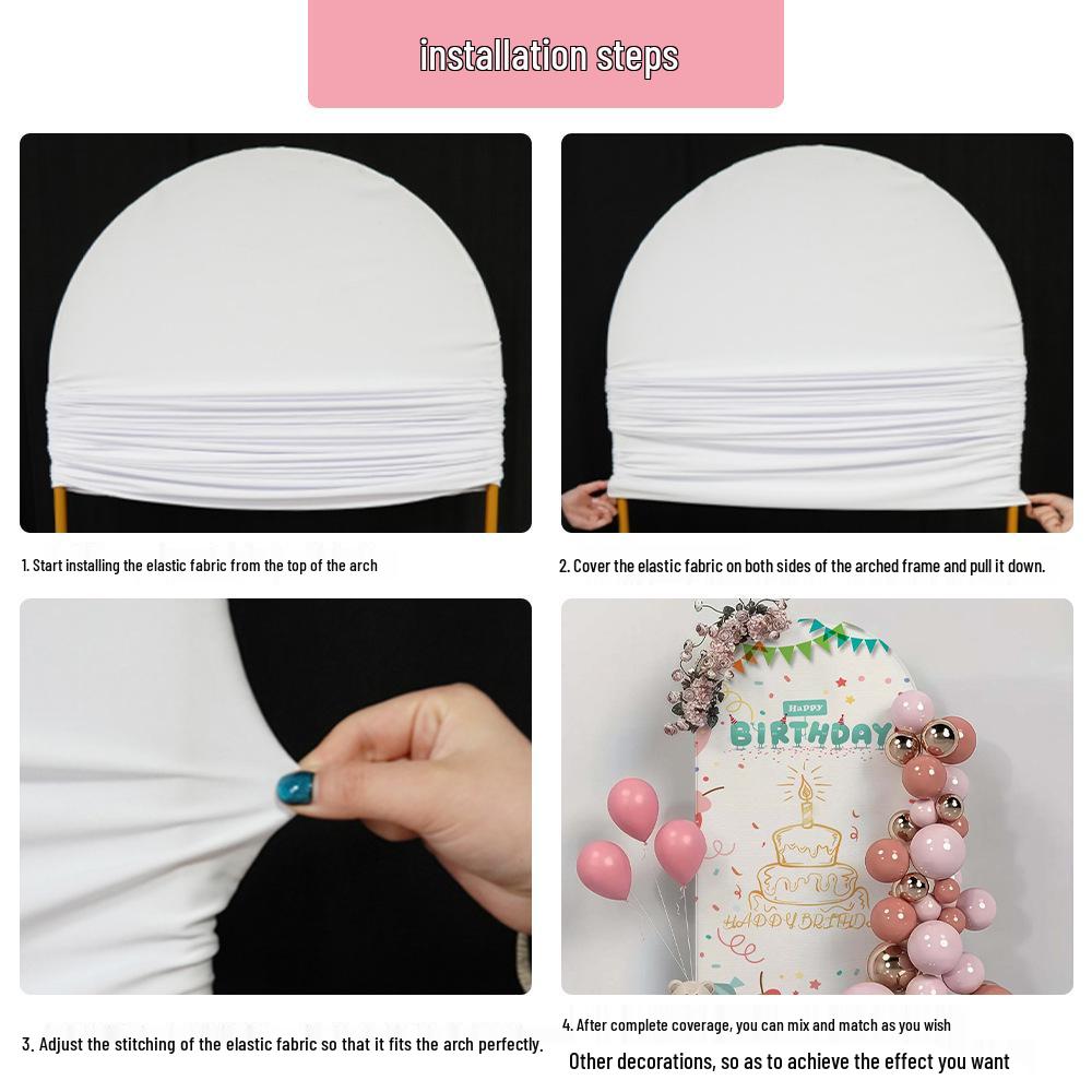 Birthday Party U-Shaped Elastic Arch Cover for Decorative Photography Scenes