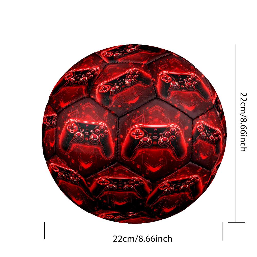 Gamepad Indoor Soccer Ball Size 5 Colorful All Ages Machine Stitched PVC Competition Ready Durable High-Bounce