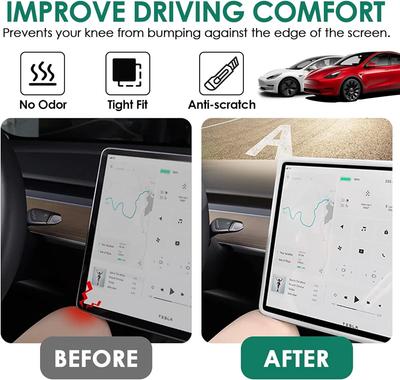 Center Console Screen Protector Frame for Tesla Model Y Juniper Model 3 Highland 2025 Display Edge Protector Auto Accessories