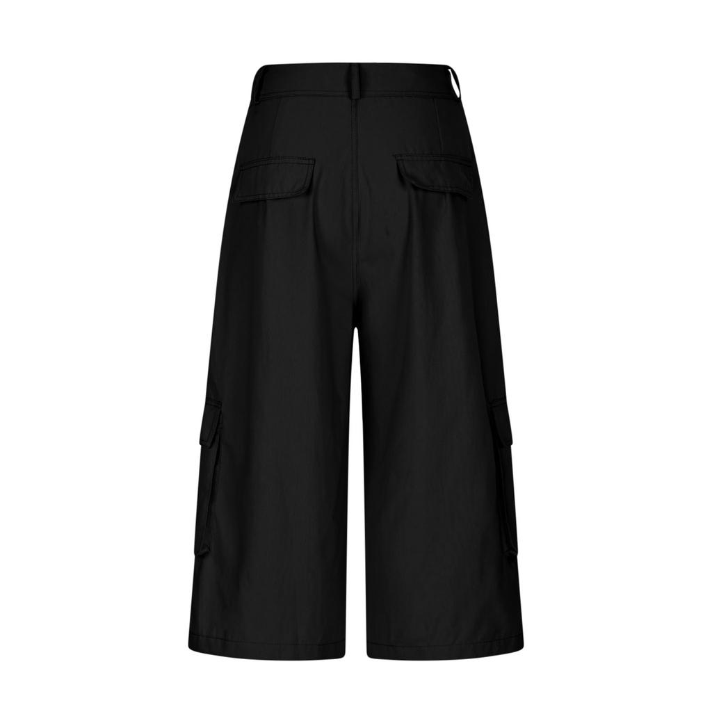 Women's Wide Leg Pants With PocketsHigh Waisted  Caual Loose Cropped Trousers