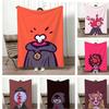 Art W-Weirdcore Bloody Horror Cartoon Throw Lightweight 240g Flannel Blanket Soft Skin-friendly for Summer Cooling