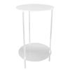 Clear Acrylic Side Table 2 Tier Round Top Nightstand Small Modern End Table for Living Room Bedroom