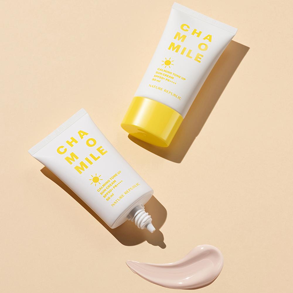 [NATURE REPUBLIC] Chamomile Calming Tone Up Sun Cream 50ml (SPF50+/PA++++)