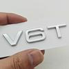 3D ABS Car Fender Side Emblem V6T V8T Logo Rear Trunk For 3TW2 S4 A4 B7 V6T Sticker A6 SQ7 Q8 R8 S8 RS8 V8T Badge Accessories 3TG2
