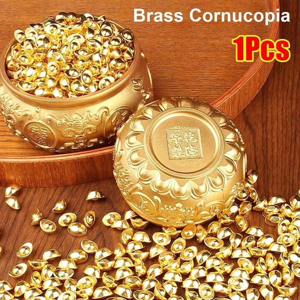 Zinc Zinc Alloy Gold Ingot Ornaments Crafts Auspicious Ornaments Cornucopia Ornaments  Jewelry Storage