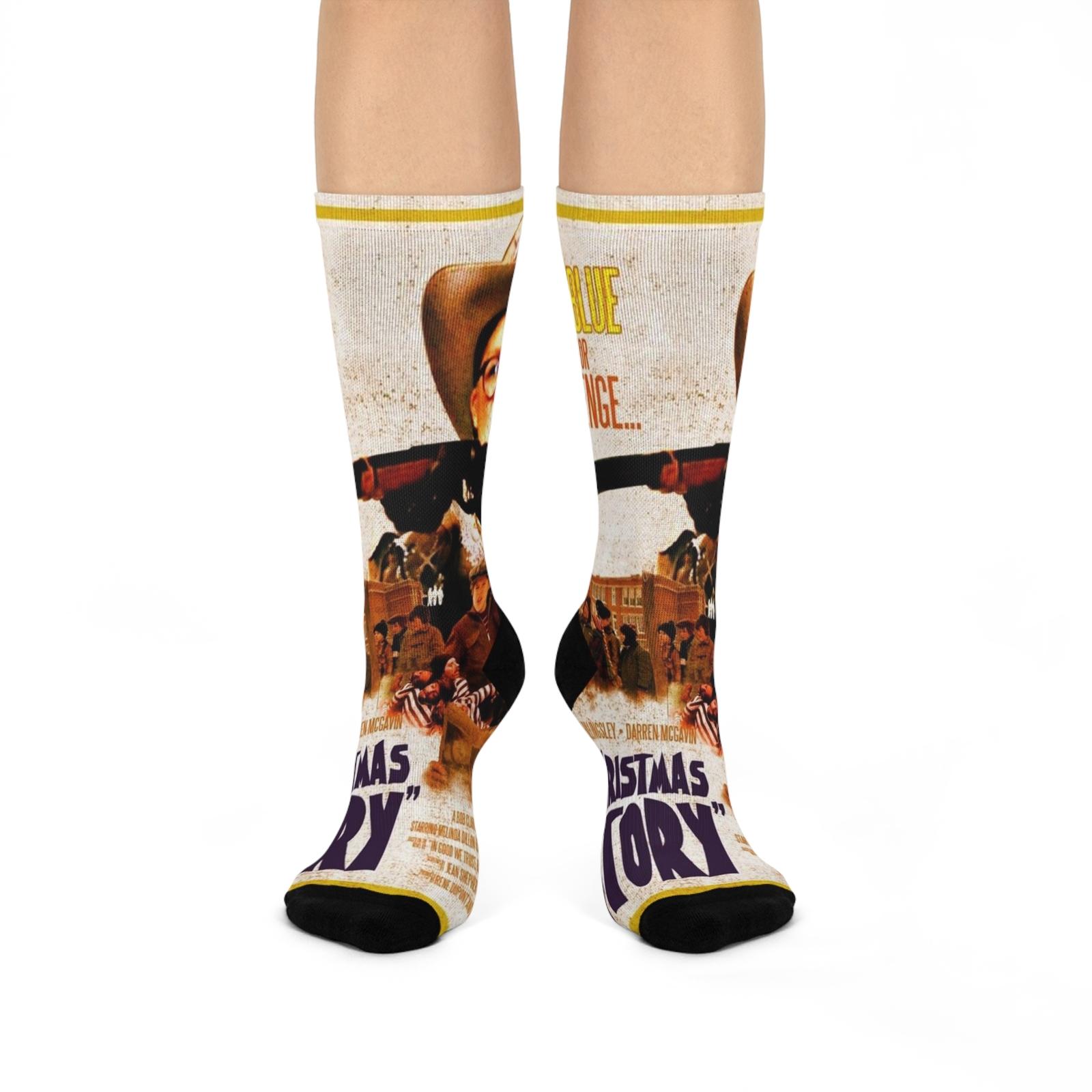 A Christmas Story Movie Poster Vintage Socks Christmas Story Retro Movie Socks M