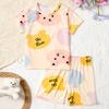 Summer 3D Print Children's Fashion Home Clothes Suit Boy Comfortable Joker Dinosaur Short-sleeved Girl Sweet Pink Shorts Suit