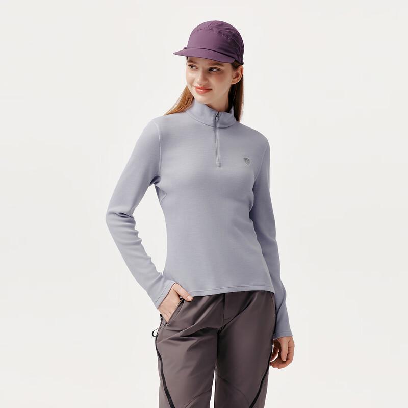 Tanbol Women's Semi-High Collar Wool Blend Sweatshirt