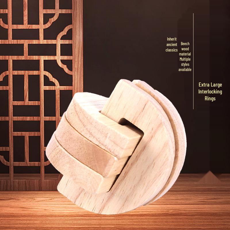 Custom Beech Extra Large Interlocking Luban Lock Mortise and Tenon Puzzle Toy