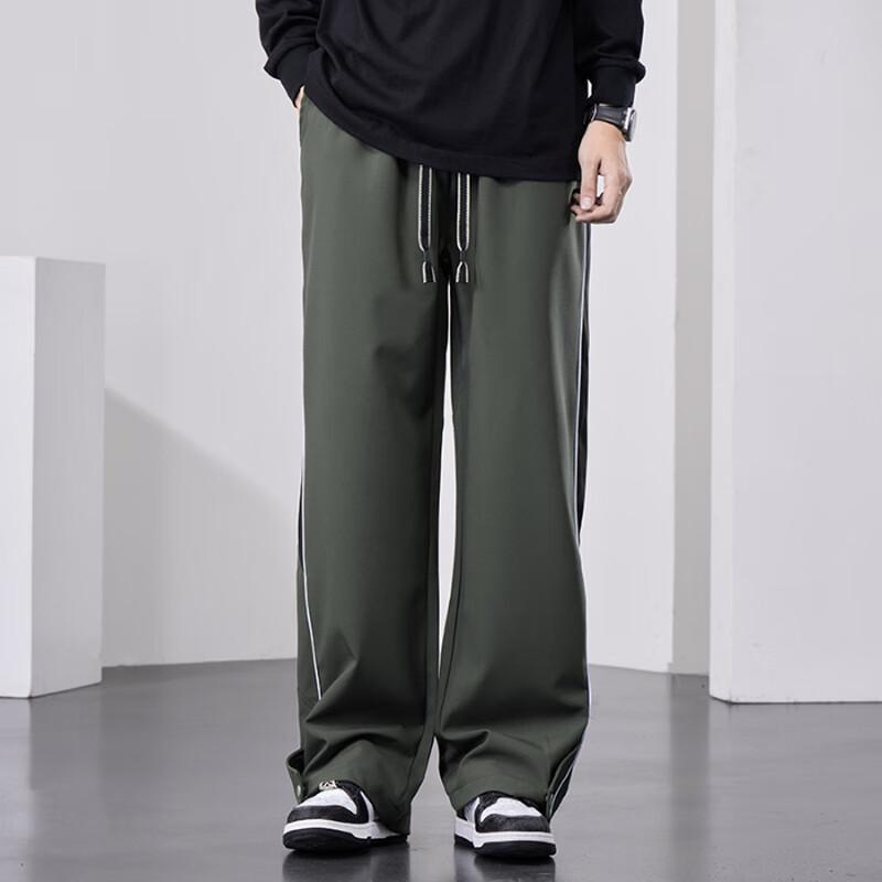 Men's American Style Wide-Leg Casual Long Pants