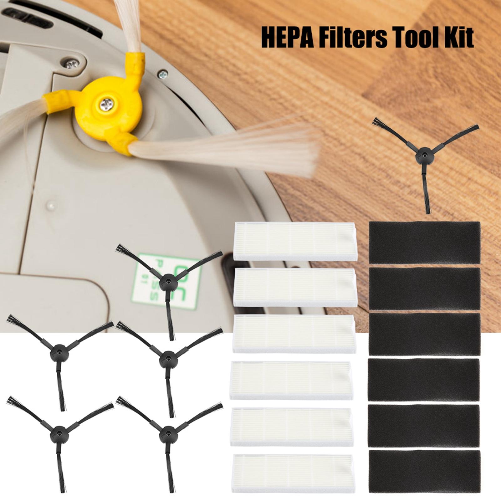 

Vacuum Spare Part Side Brush & HEPA Filters Tool Kit for ILIFE A6 A4 A4s Robot