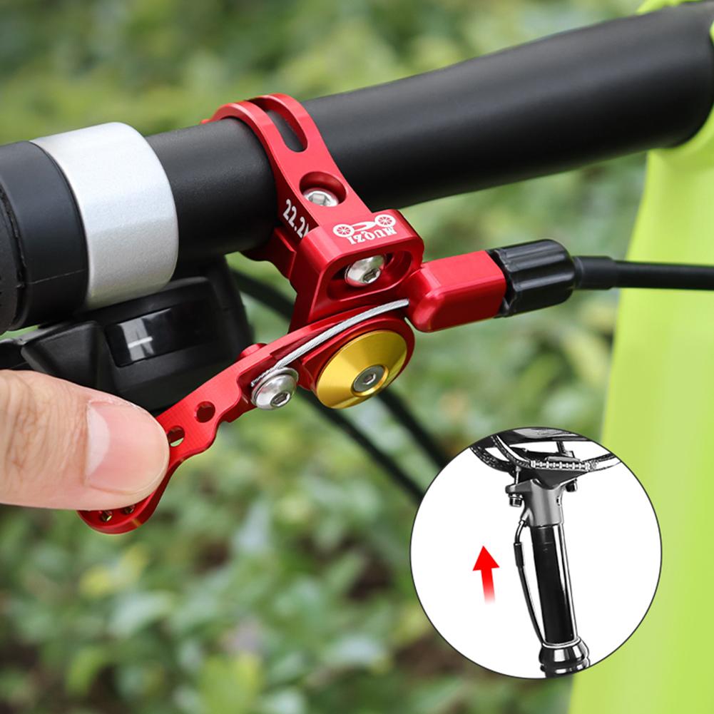 Bicycle Dropper Seatpost Remote Wire Control Adjustable Bike Seat Tube Switch with Smooth Action for 22.2mm Handlebar Clamp