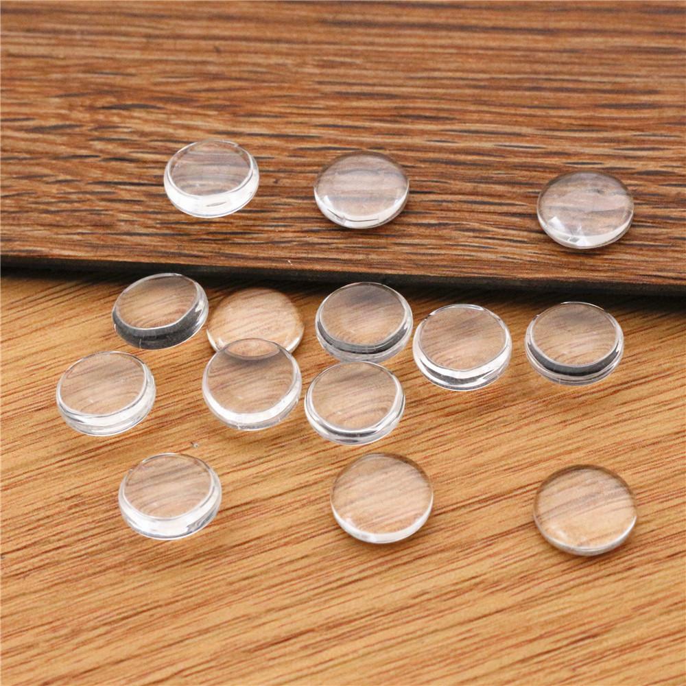 6mm 8mm 10mm 12mm 14mm 16mm 18mm 20mm 25mm 30mm 35mm Runde Flache Rückseite Klares Glas Cabochon, Hohe Qualität, Großhandel Aktion