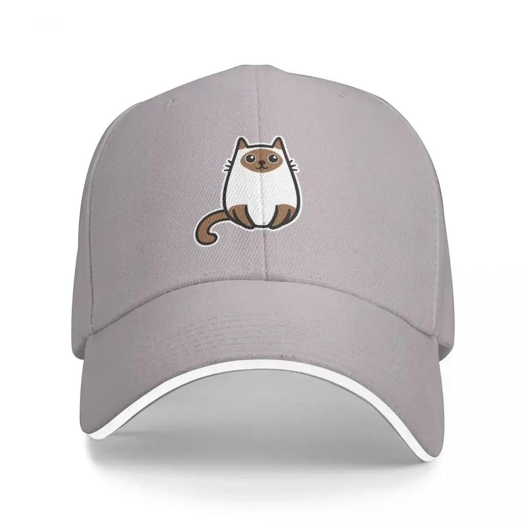 Schattige Siameze Kat Kawaii voor Kattenliefhebbers Baseballpet |-F-| Streetwear Pet Luxe Merk Pet Dames Heren