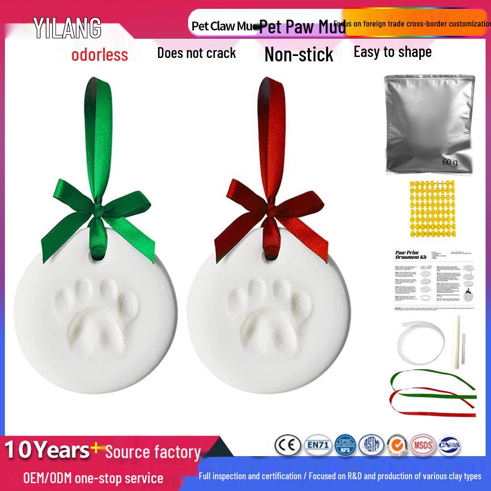 Pet Nose & Paw Print DIY Memorial Clay Set for Cats & Dogs