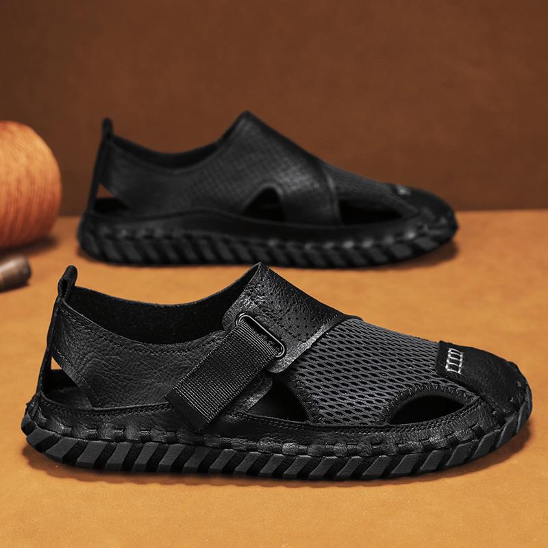 

Fashion CYYTL Mens Sandals Summer Casual Shoes Outdoor Beach Hiking Breathable Leather Fashion Luxury Designer Sports Fisherman Sneakers 46