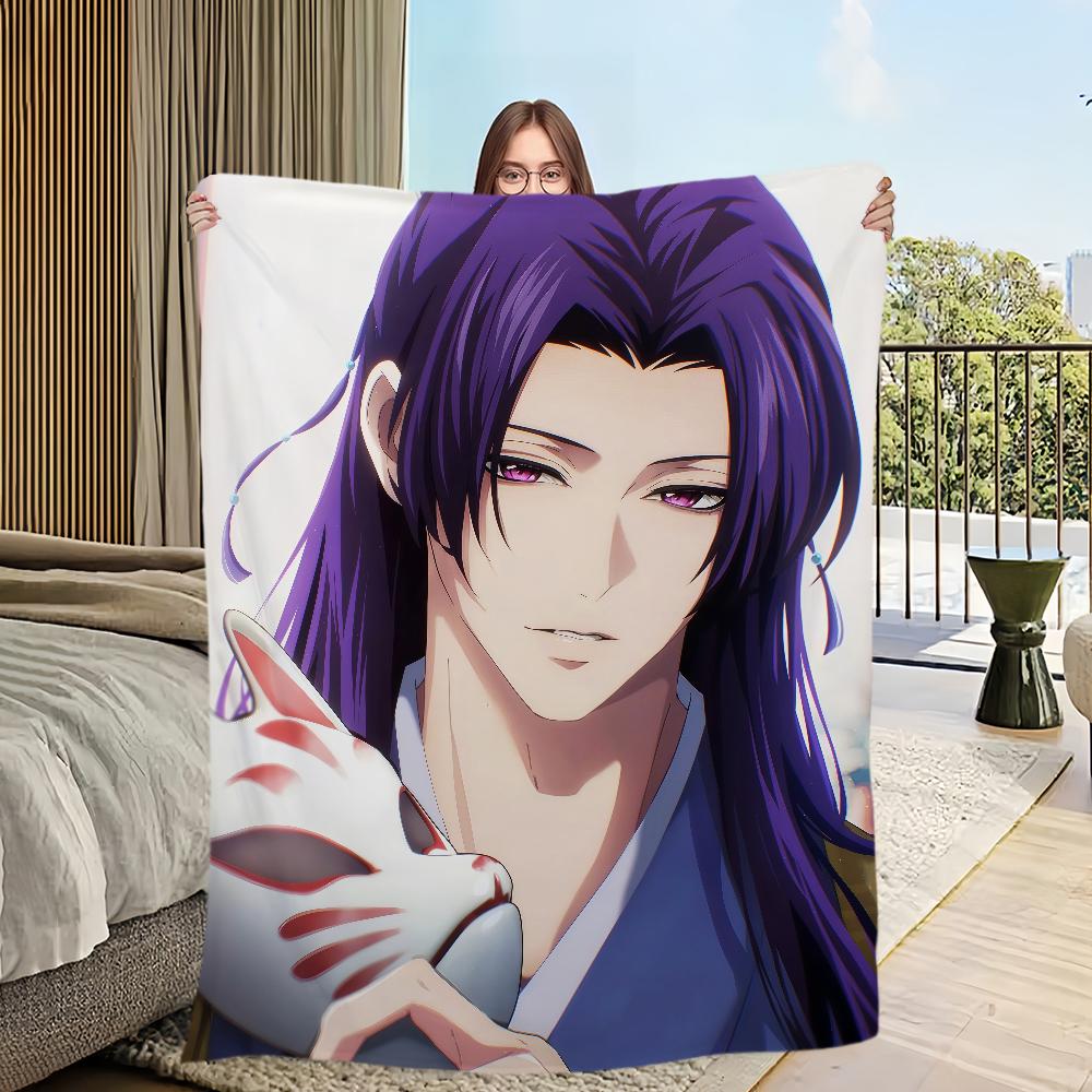 Anime The a-Apothecary d-Diaries J-Jinshi Sama Flannel Warm Soft Plush Blanket for Sofa Living Room Office Bedroom Travel Gift