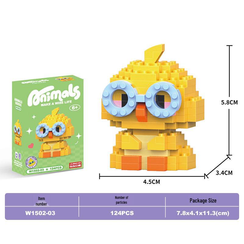 Lele Brothers Micro Building Blocks - Educational Small Animal Sets for Kids, Compatible with Lego, Boys' Toy Gifts