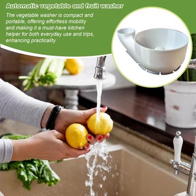 Automatic Vegetable & Fruit Washer Vegetable Washer Fruit Wash Bowl 3D Printing Food Washing Spinner Automatic Cleaning Machine