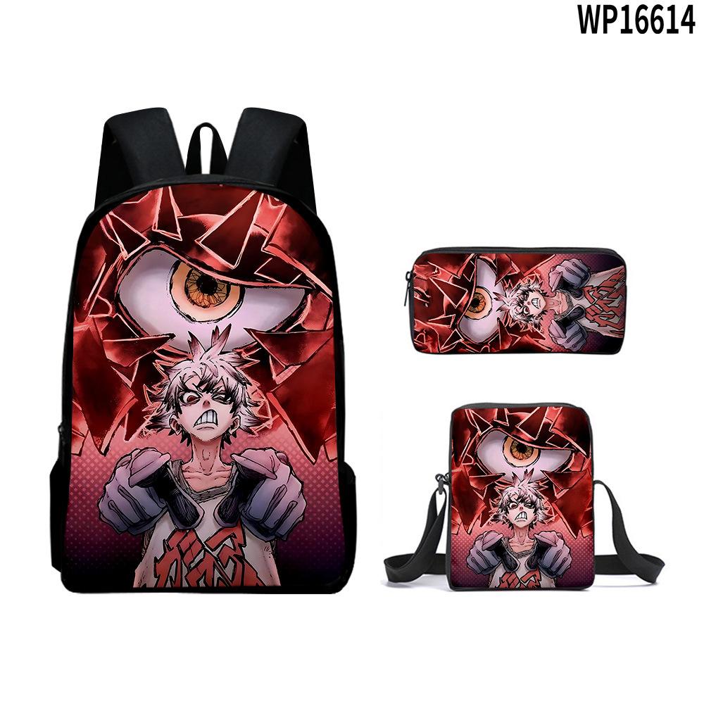 Klassiek Populair Gachiakuta 3D Print 3 stuks/Set leerling Schooltassen Laptop Dagrugzak Rugzak Schuin gedragen schoudertas Etui