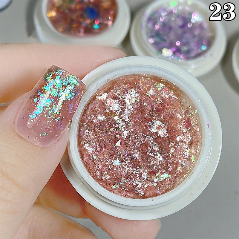 

Новогодний красный ноготь сияющий блестящий Yunjin нерегулярные патчи для ногтей украшение аксессуар роспись ногтей 023