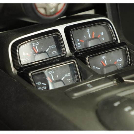 Carbon Fiber Gear Shift Front Dashboard Cover Trim Frame For Chevy Camaro 10-15