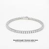 Titanium Steel Tennis Chain Bracelet, Zircon Premium Feeling Full Diamond Single Row Diamond Hip-hop Men's Bracelet Does Not Fade