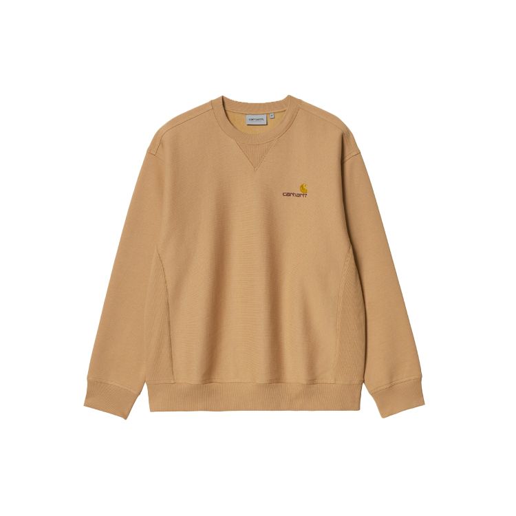 Carhartt WIP American Script Sweatshirt Unisex Sweatshirt Dusty-H-Brown I025475_07E_XX