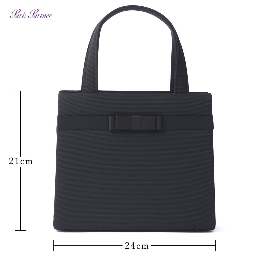 Paris Partner Black Formal Bag Set (4 Pieces): Includes Drawstring Purse, Purse Closure, and Sub-Bag. Perfect for Weddings, Funerals, Memorial