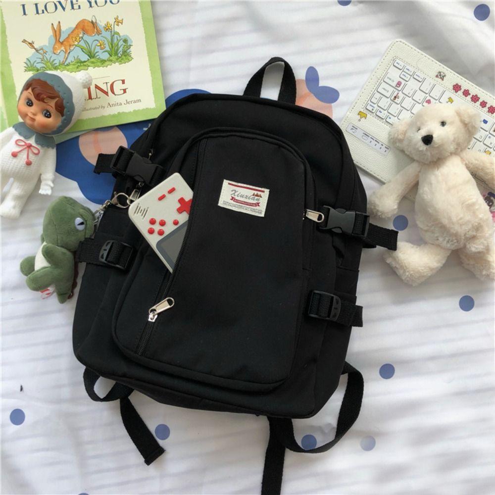 

Холщовый рюкзак через плечо, простая школьная сумка Oxford, милые сумки большой вместимости для детей