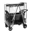 Rain Cover Fit for WonderFold W4 Wagon Water Proof Windproof Wagon Stroller Cover Full Coverage with Side Zipper Clear 49.21x21.65x43.31in