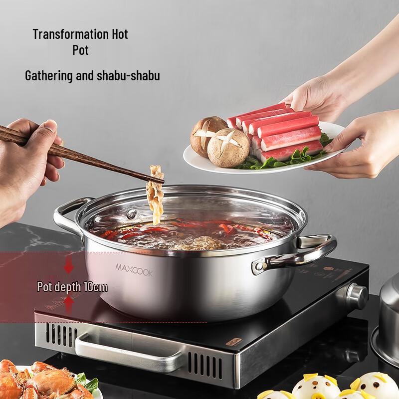 MCHEF Single Layer Stainless Steel Steamer Pot
